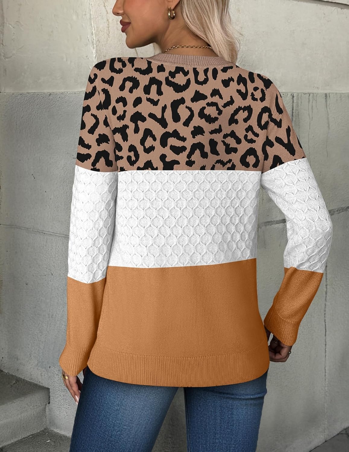 image:imageZeagoo Womens Fall Sweaters Long Sleeve Crew Neck Ribbed Knit Pullover TopsJh669