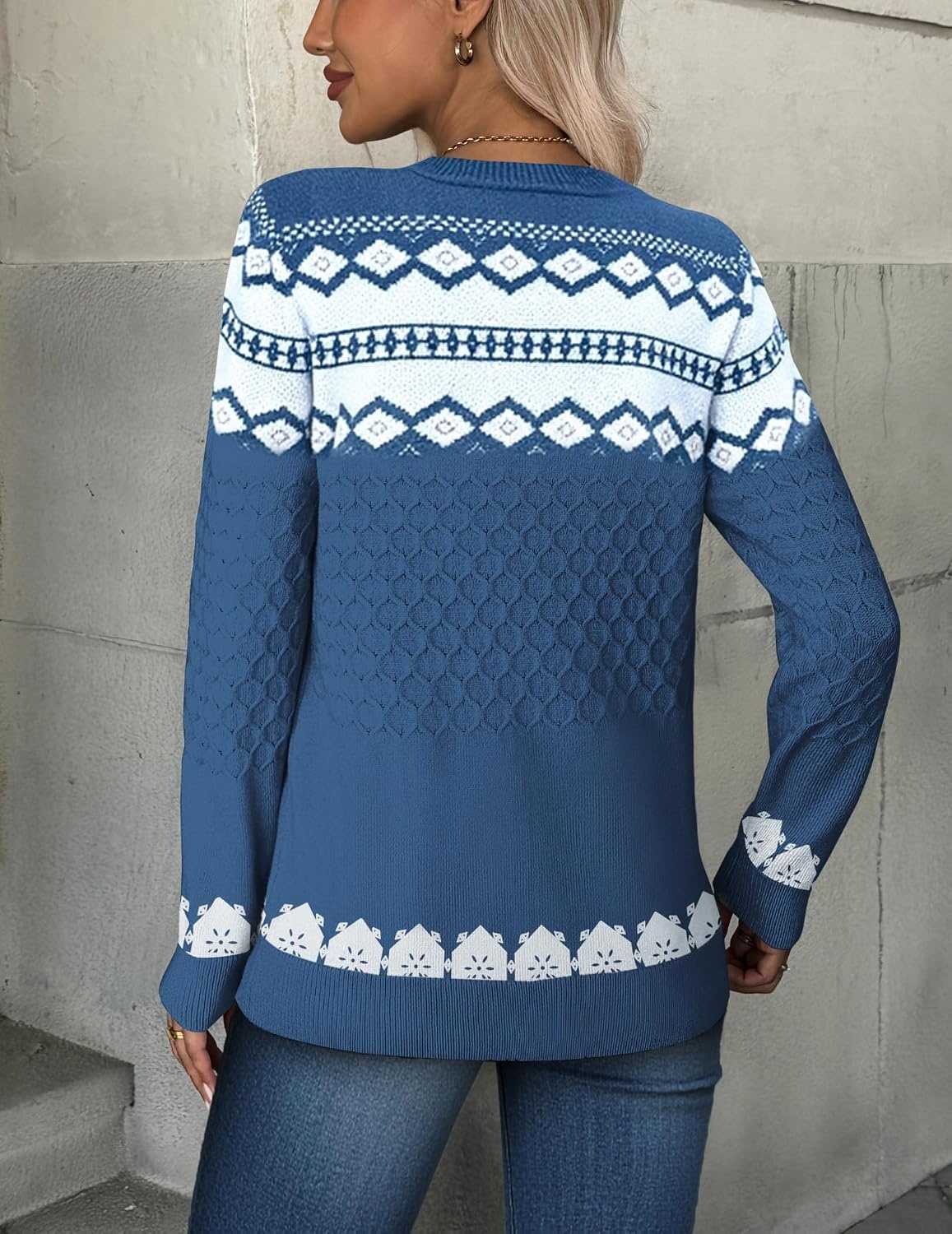 image:imageZeagoo Womens Fall Sweaters Long Sleeve Crew Neck Ribbed Knit Pullover TopsJh732