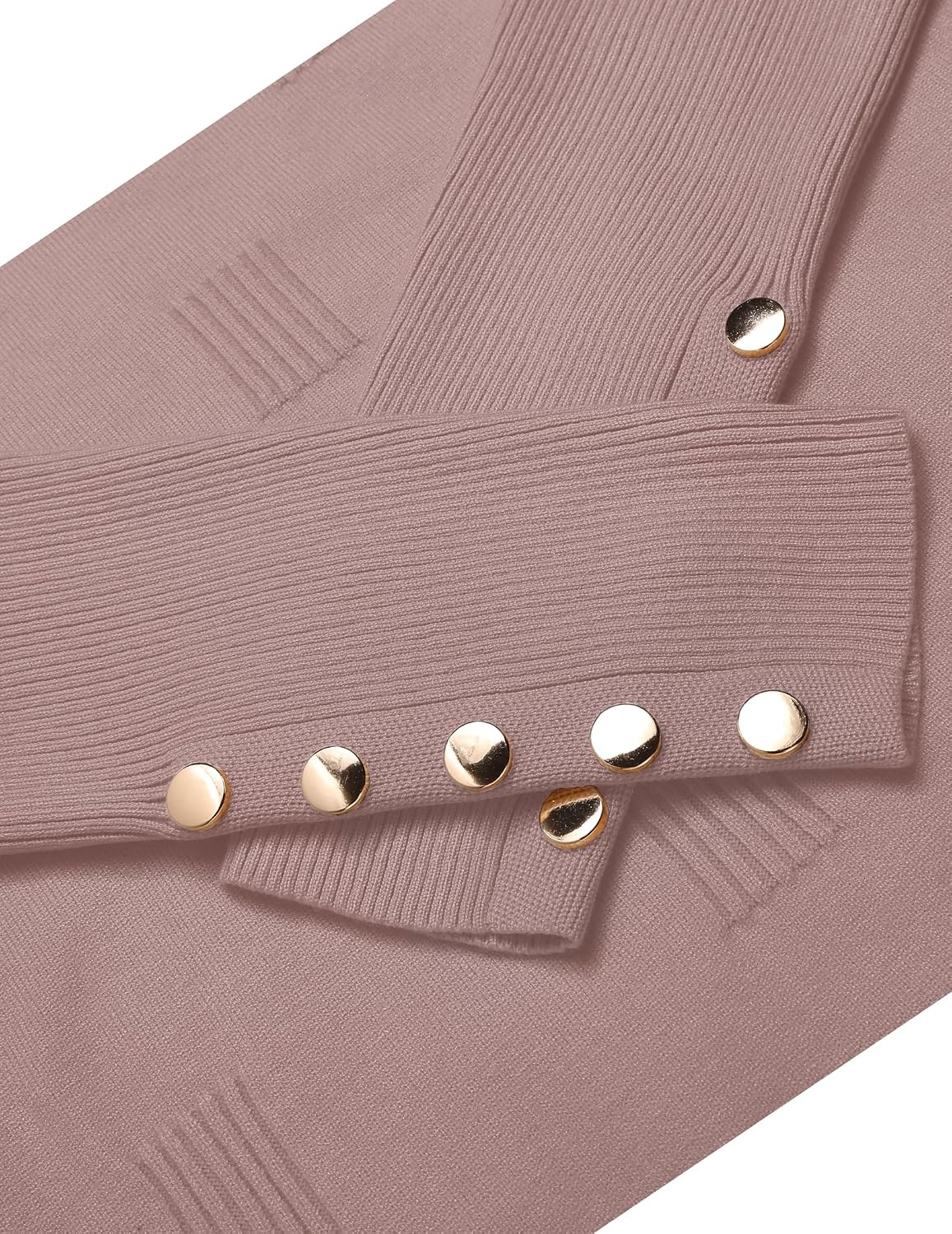 image:imageZeagoo Womens V Neck Sweaters Long Sleeve Lightweight with Buttons OufitsPink Purple