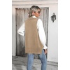 Zeagoo Sweater Vest Women Sleeveless V Neck Oversized Pullover Knitted Tops 2026 Fall Outfits(Camel)