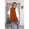 Zeagoo Sweater Vest Women Sleeveless V Neck Oversized Pullover Knitted Tops 2026 Fall Outfits(Caramel)