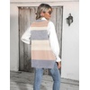 Zeagoo Sweater Vest Women Sleeveless V Neck Oversized Pullover Knitted Tops 2026 Fall Outfits(Color Block Beige)