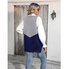 Zeagoo Sweater Vest Women Sleeveless V Neck Oversized Pullover Knitted Tops 2026 Fall Outfits(Color Block Navy)