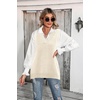 Zeagoo Sweater Vest Women Sleeveless V Neck Oversized Pullover Knitted Tops 2026 Fall Outfits(Cream)