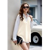 Zeagoo Sweater Vest Women Sleeveless V Neck Oversized Pullover Knitted Tops 2026 Fall Outfits(Cream)