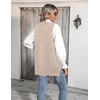 Zeagoo Sweater Vest Women Sleeveless V Neck Oversized Pullover Knitted Tops 2026 Fall Outfits(Dark Apricot)