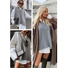 Zeagoo Sweater Vest Women Sleeveless V Neck Oversized Pullover Knitted Tops 2026 Fall Outfits(Grey)