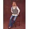 Zeagoo Sweater Vest Women Sleeveless V Neck Oversized Pullover Knitted Tops 2026 Fall Outfits(Houndstooth Black and Cream)