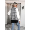 Zeagoo Sweater Vest Women Sleeveless V Neck Oversized Pullover Knitted Tops 2026 Fall Outfits(Houndstooth Black and White)