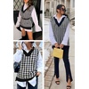 Zeagoo Sweater Vest Women Sleeveless V Neck Oversized Pullover Knitted Tops 2026 Fall Outfits(Houndstooth Black and White)