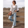 Zeagoo Sweater Vest Women Sleeveless V Neck Oversized Pullover Knitted Tops 2026 Fall Outfits(Leopard Apricot)