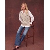 Zeagoo Sweater Vest Women Sleeveless V Neck Oversized Pullover Knitted Tops 2026 Fall Outfits(Polka Dots Apricot)