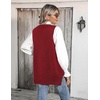 Zeagoo Sweater Vest Women Sleeveless V Neck Oversized Pullover Knitted Tops 2026 Fall Outfits(Wine Red)