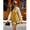 Zeagoo Sweater Vest Women Sleeveless V Neck Oversized Pullover Knitted Tops 2026 Fall Outfits(Yellow)