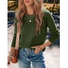 Zeagoo Sweaters for Women Fall Outfits Trendy 2026 Long Sleeve Shirts Bussiness Casual Knit Pullover Sweater Tops(Army Green)