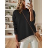 Zeagoo Sweaters for Women Fall Outfits Trendy 2026 Long Sleeve Shirts Bussiness Casual Knit Pullover Sweater Tops(B-solid Black Long Sleeve)
