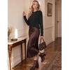 Zeagoo Sweaters for Women Fall Outfits Trendy 2026 Long Sleeve Shirts Bussiness Casual Knit Pullover Sweater Tops(B-solid Black Long Sleeve)