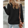 Zeagoo Sweaters for Women Fall Outfits Trendy 2026 Long Sleeve Shirts Bussiness Casual Knit Pullover Sweater Tops(B-solid Black Long Sleeve)