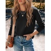 Zeagoo Sweaters for Women Fall Outfits Trendy 2026 Long Sleeve Shirts Bussiness Casual Knit Pullover Sweater Tops(B-solid Black Long Sleeve)