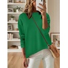 Zeagoo Sweaters for Women Fall Outfits Trendy 2026 Long Sleeve Shirts Bussiness Casual Knit Pullover Sweater Tops(B-solid Green Long Sleeve)