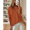 Zeagoo Sweaters for Women Fall Outfits Trendy 2026 Long Sleeve Shirts Bussiness Casual Knit Pullover Sweater Tops(B-solid Orange Long Sleeve)