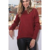 Zeagoo Sweaters for Women Fall Outfits Trendy 2026 Long Sleeve Shirts Bussiness Casual Knit Pullover Sweater Tops(B-solid Red Long Sleeve)