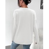 Zeagoo Sweaters for Women Fall Outfits Trendy 2026 Long Sleeve Shirts Bussiness Casual Knit Pullover Sweater Tops(B-solid White Long Sleeve)