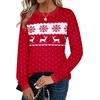 Zeagoo Sweaters for Women Fall Outfits Trendy 2026 Long Sleeve Shirts Bussiness Casual Knit Pullover Sweater Tops(Christmas Red)