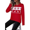 Zeagoo Sweaters for Women Fall Outfits Trendy 2026 Long Sleeve Shirts Bussiness Casual Knit Pullover Sweater Tops(Christmas Red)