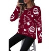 Zeagoo Sweaters for Women Fall Outfits Trendy 2026 Long Sleeve Shirts Bussiness Casual Knit Pullover Sweater Tops(Christmas Wine)