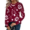 Zeagoo Sweaters for Women Fall Outfits Trendy 2026 Long Sleeve Shirts Bussiness Casual Knit Pullover Sweater Tops(Christmas Wine)