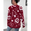 Zeagoo Sweaters for Women Fall Outfits Trendy 2026 Long Sleeve Shirts Bussiness Casual Knit Pullover Sweater Tops(Christmas Wine)