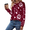 Zeagoo Sweaters for Women Fall Outfits Trendy 2026 Long Sleeve Shirts Bussiness Casual Knit Pullover Sweater Tops(Christmas Wine)