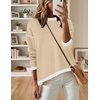 Zeagoo Sweaters for Women Fall Outfits Trendy 2026 Long Sleeve Shirts Bussiness Casual Knit Pullover Sweater Tops(Color Block 1 Long Sleeve)