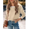 Zeagoo Sweaters for Women Fall Outfits Trendy 2026 Long Sleeve Shirts Bussiness Casual Knit Pullover Sweater Tops(Color Block 1 Long Sleeve)