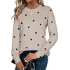 Zeagoo Sweaters for Women Fall Outfits Trendy 2026 Long Sleeve Shirts Bussiness Casual Knit Pullover Sweater Tops(Dot Black)