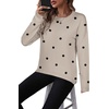 Zeagoo Sweaters for Women Fall Outfits Trendy 2026 Long Sleeve Shirts Bussiness Casual Knit Pullover Sweater Tops(Dot Black)