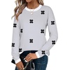 Zeagoo Sweaters for Women Fall Outfits Trendy 2026 Long Sleeve Shirts Bussiness Casual Knit Pullover Sweater Tops(Floral Black)