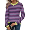 Zeagoo Sweaters for Women Fall Outfits Trendy 2026 Long Sleeve Shirts Bussiness Casual Knit Pullover Sweater Tops(Striped Pink)