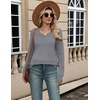 Zeagoo Sweaters for Women Long Sleeve Tops Soft Knit Crew Neck Pullover Sweater Lightweight Crochet 2026 Fall Outfits(A Grey)