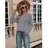 Zeagoo Sweaters for Women Long Sleeve Tops Soft Knit Crew Neck Pullover Sweater Lightweight Crochet 2026 Fall Outfits(A Grey)