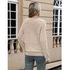 Zeagoo Sweaters for Women Long Sleeve Tops Soft Knit Crew Neck Pullover Sweater Lightweight Crochet 2026 Fall Outfits(Apricot)