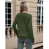 Zeagoo Sweaters for Women Long Sleeve Tops Soft Knit Crew Neck Pullover Sweater Lightweight Crochet 2026 Fall Outfits(Army Green)