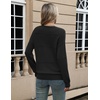 Zeagoo Sweaters for Women Long Sleeve Tops Soft Knit Crew Neck Pullover Sweater Lightweight Crochet 2026 Fall Outfits(Black)