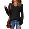 Zeagoo Sweaters for Women Long Sleeve Tops Soft Knit Crew Neck Pullover Sweater Lightweight Crochet 2026 Fall Outfits(Black)