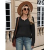 Zeagoo Sweaters for Women Long Sleeve Tops Soft Knit Crew Neck Pullover Sweater Lightweight Crochet 2026 Fall Outfits(Black)