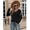 Zeagoo Sweaters for Women Long Sleeve Tops Soft Knit Crew Neck Pullover Sweater Lightweight Crochet 2026 Fall Outfits(Black B1)