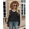 Zeagoo Sweaters for Women Long Sleeve Tops Soft Knit Crew Neck Pullover Sweater Lightweight Crochet 2026 Fall Outfits(Black B1)