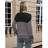 Zeagoo Sweaters for Women Long Sleeve Tops Soft Knit Crew Neck Pullover Sweater Lightweight Crochet 2026 Fall Outfits(Black-gray)
