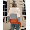 Zeagoo Sweaters for Women Long Sleeve Tops Soft Knit Crew Neck Pullover Sweater Lightweight Crochet 2026 Fall Outfits(Colorblock 278)